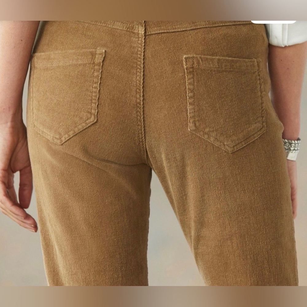 Boundless North Soft Stretchy Corduroy Pants w Distinct Button Fly & Raw Hem S28 - Picture 5 of 12